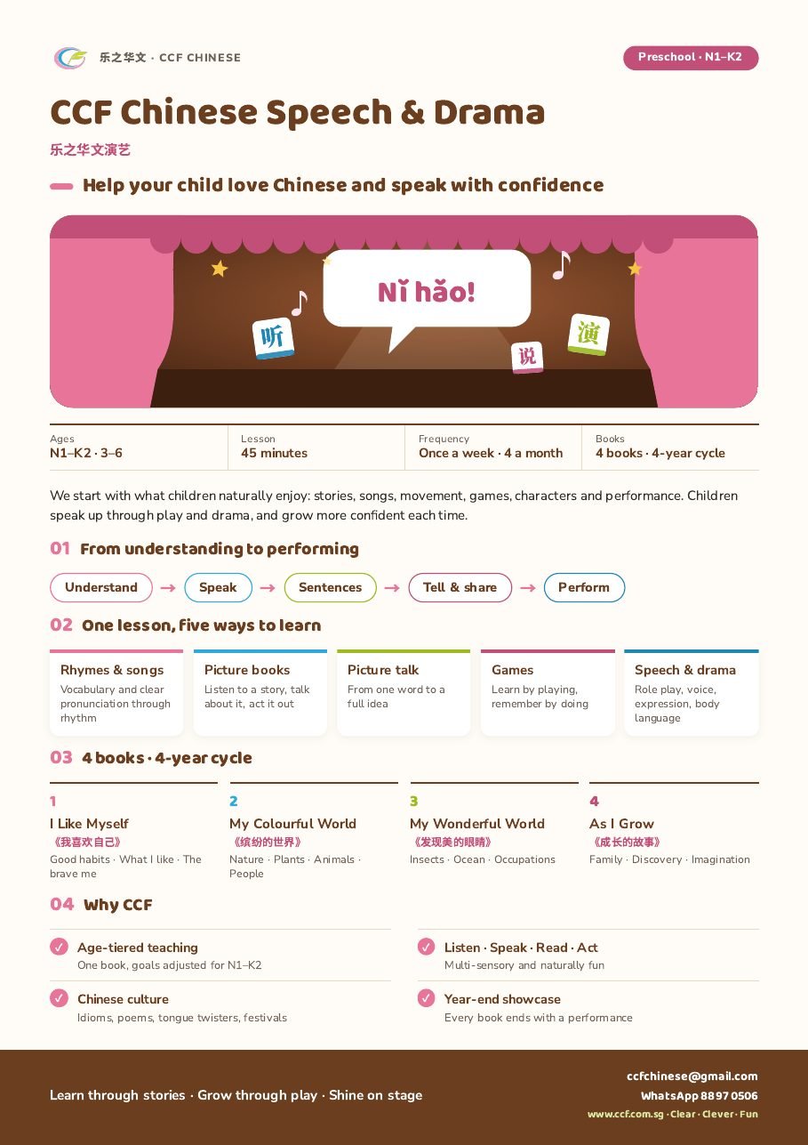 Chinese Speech & Drama flyer (English version)