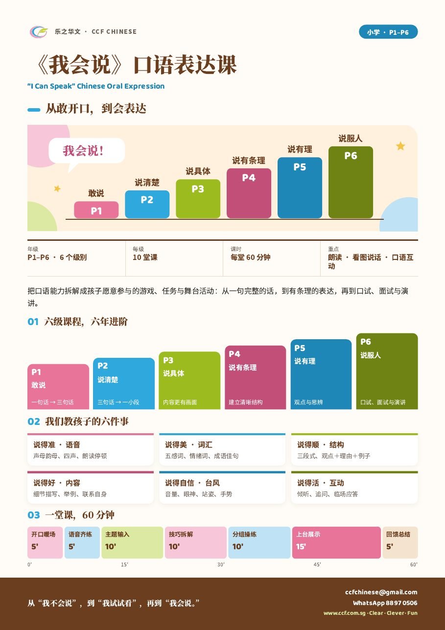 《我会说》传单（中文版）