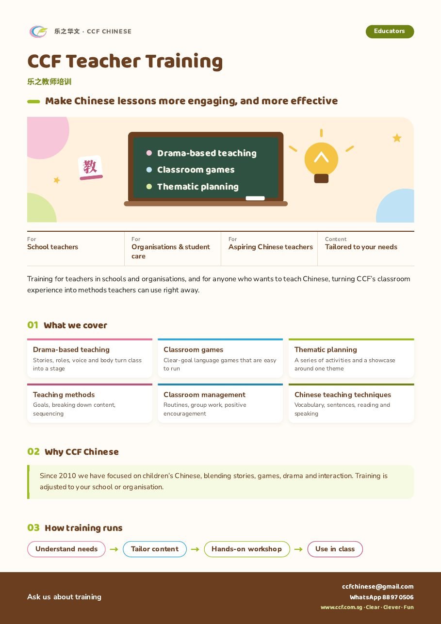 Teacher Training flyer (English version)